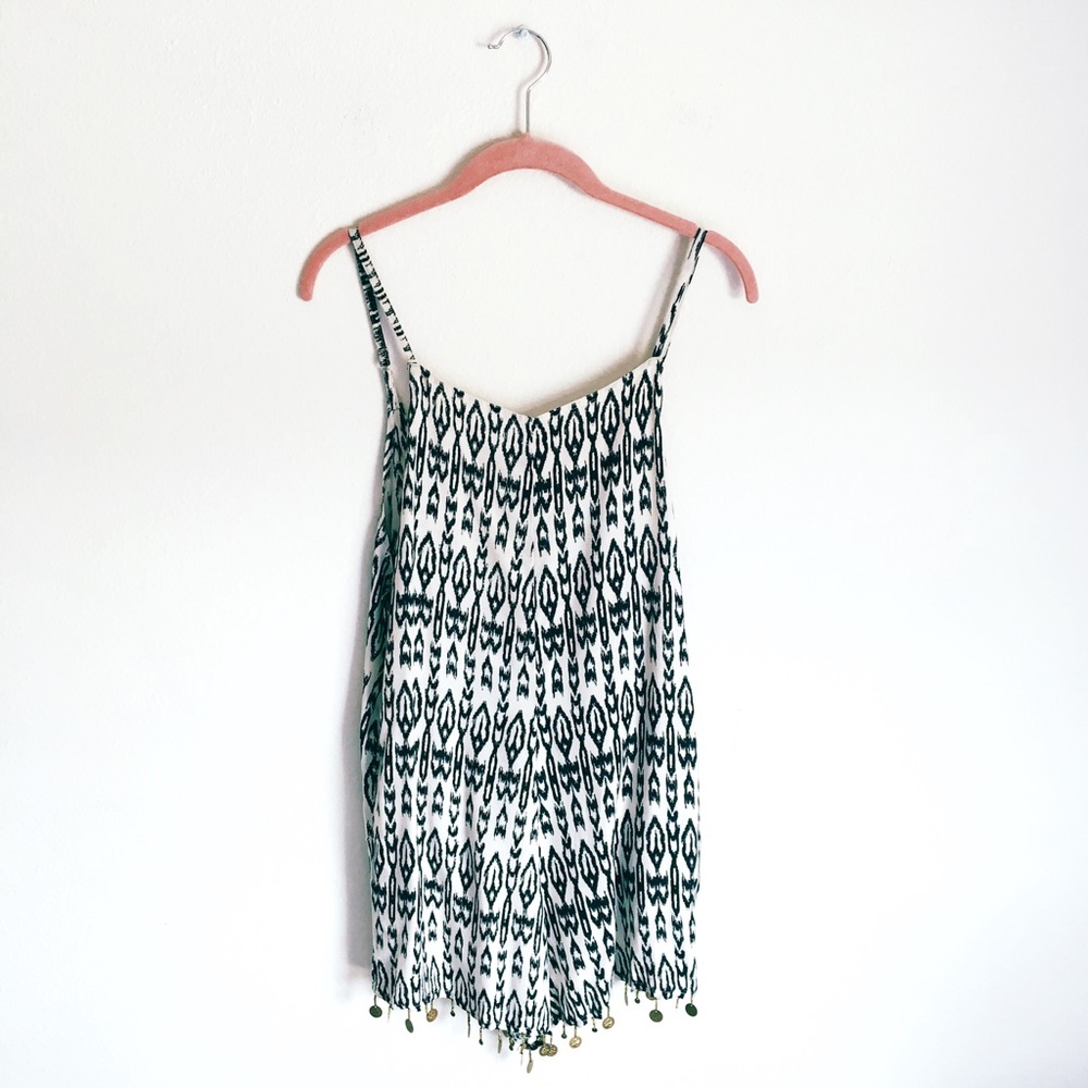 5th & LOVE Tribal Print Gypsy Coins Romper